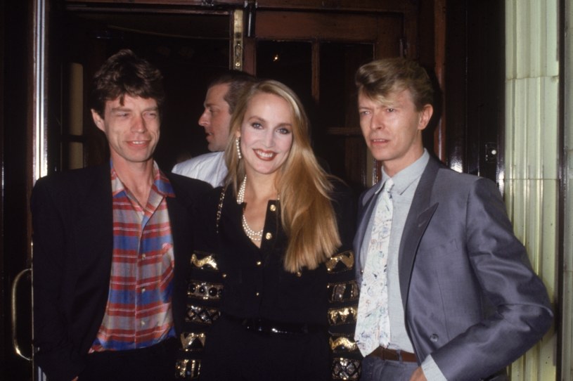 Mick Jagger and David Bowie alongside Jerry Hall /Dave Hogan/Hulton Archive /Getty Images
