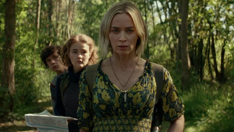 Noah Jupe, Millicent Simmonds and Emily Blunt in a scene from "A Quiet Place 2" /press materials