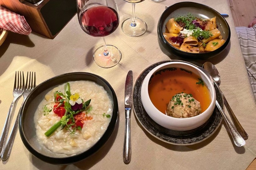 Risotto with asparagus, broth with traditional dumplings and pasta with venison ragu are just some of the dishes that will delight our palate in South Tyrol /Agata Zaremba /private archive